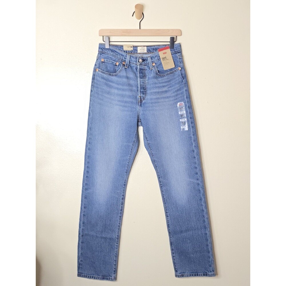 Levis 501 Original Jeans Womens 27x30 Medium Indigo Worn In NWT